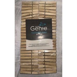 Home Genie Wooden Clothes Pins Birch Wood 50 Pack 2.83 Inch Rust Resistant